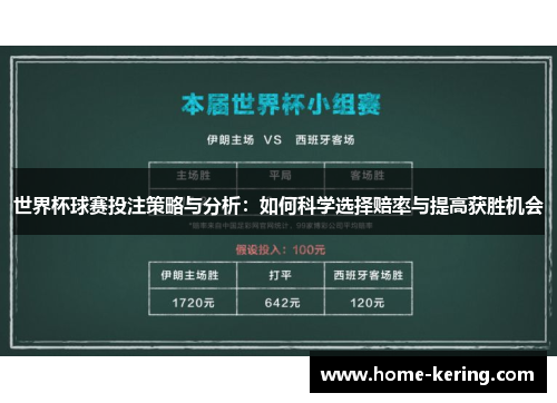 世界杯球赛投注策略与分析：如何科学选择赔率与提高获胜机会