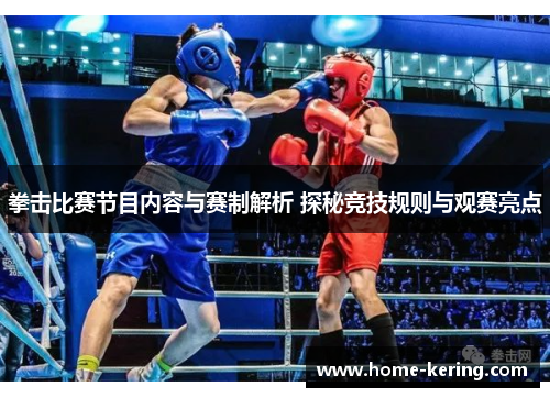 拳击比赛节目内容与赛制解析 探秘竞技规则与观赛亮点